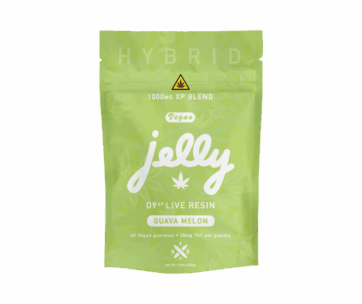 JELLY D9XP LIVE RESIN 1000MG (40 GUMMIES) - GUAVA MELON (HYBRID)
