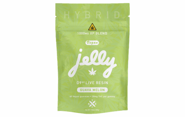 JELLY D9XP LIVE RESIN 1000MG (40 GUMMIES) - GUAVA MELON (HYBRID)