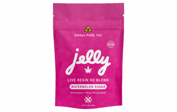 JELLY LIVE RESIN KO BLEND 5000MG (40 GUMMIES) - WATERMELON SUGAR (SATIVA)