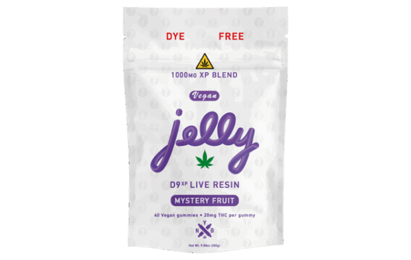 JELLY D9XP LIVE RESIN 1000MG (40 GUMMIES) - MYSTERY FRUIT (DYE FREE)