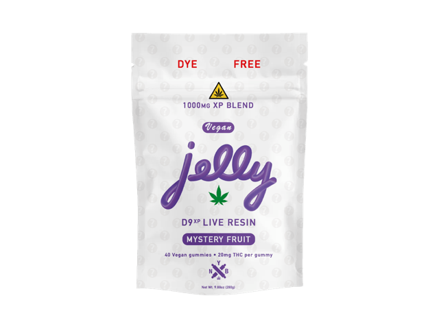 JELLY D9XP LIVE RESIN 1000MG (40 GUMMIES) - MYSTERY FRUIT (DYE FREE)