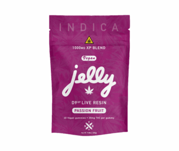 JELLY D9XP LIVE RESIN 1000MG (40 GUMMIES) - PASSION FRUIT (INDICA)