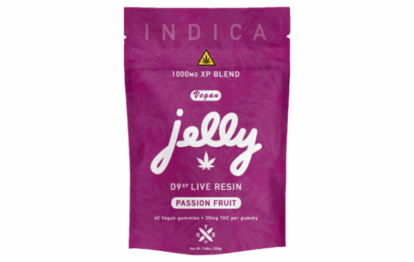 JELLY D9XP LIVE RESIN 1000MG (40 GUMMIES) - PASSION FRUIT (INDICA)