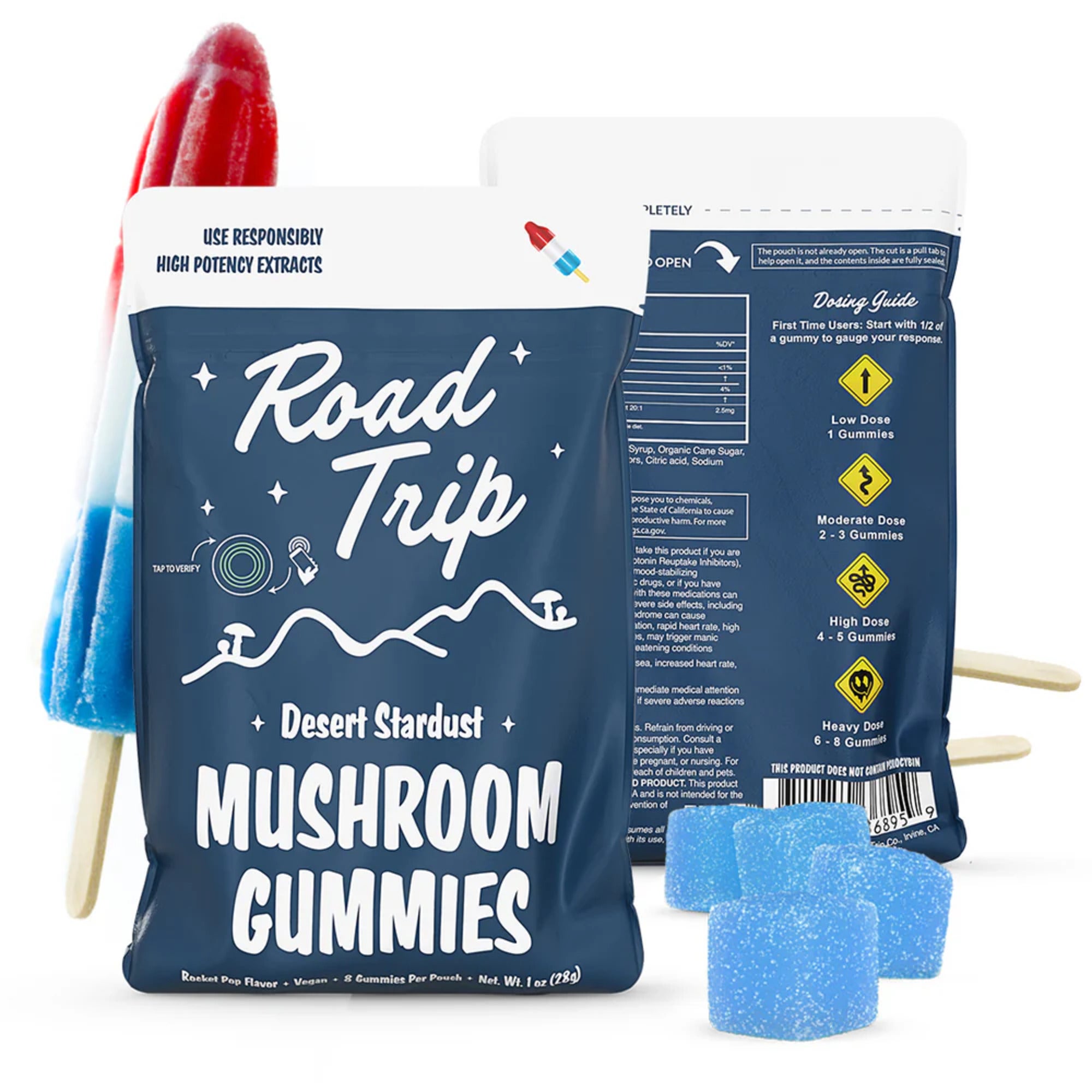 ROAD TRIP DESERT STARDUST MUSHROOM GUMMIES - ROCKET POP