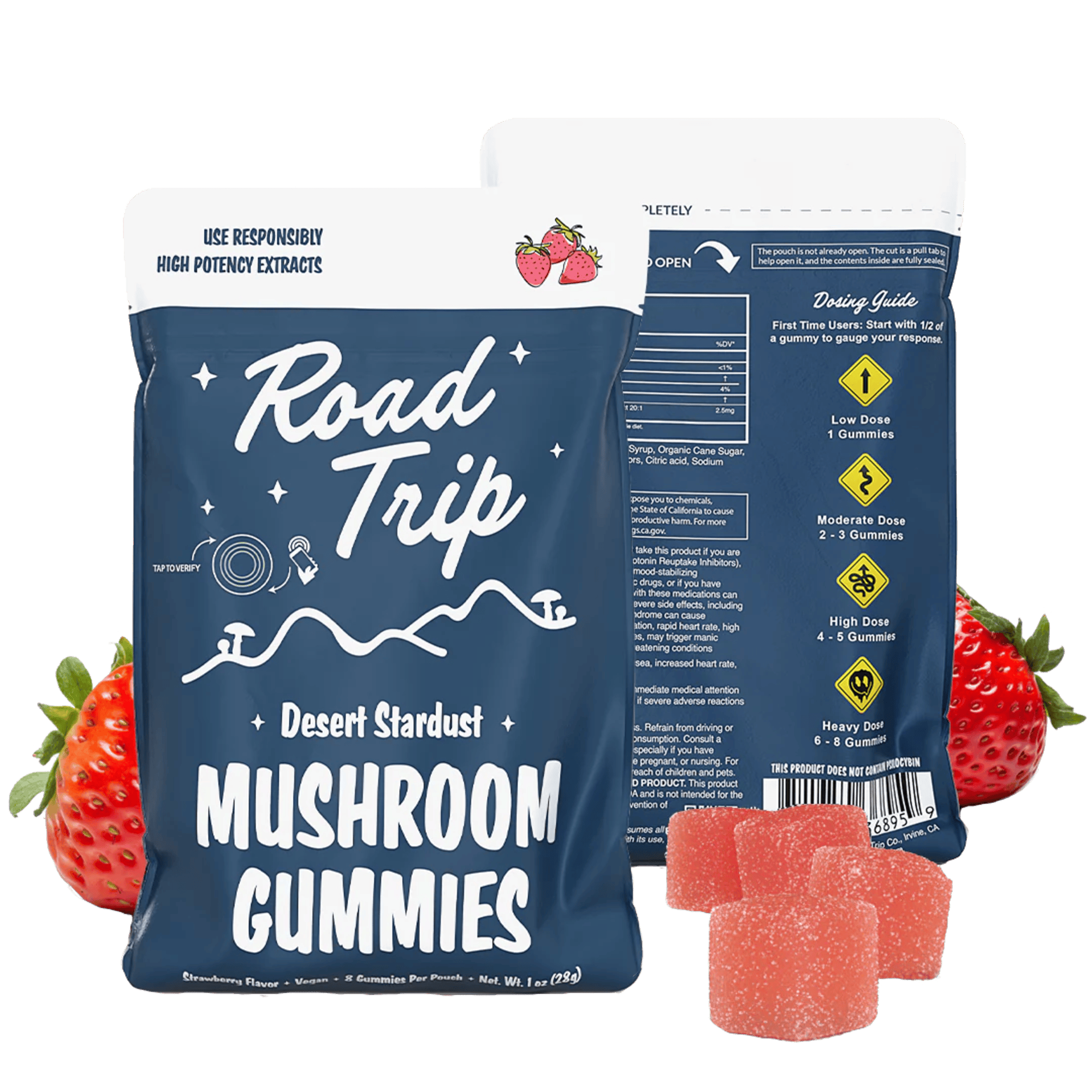 ROAD TRIP DESERT STARDUST MUSHROOM GUMMIES - STRAWBERRY